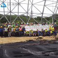 Edifício da estrutura de aço pré -fabricada com telhado de telhado de metal galpão de armazenamento de carvão da usina